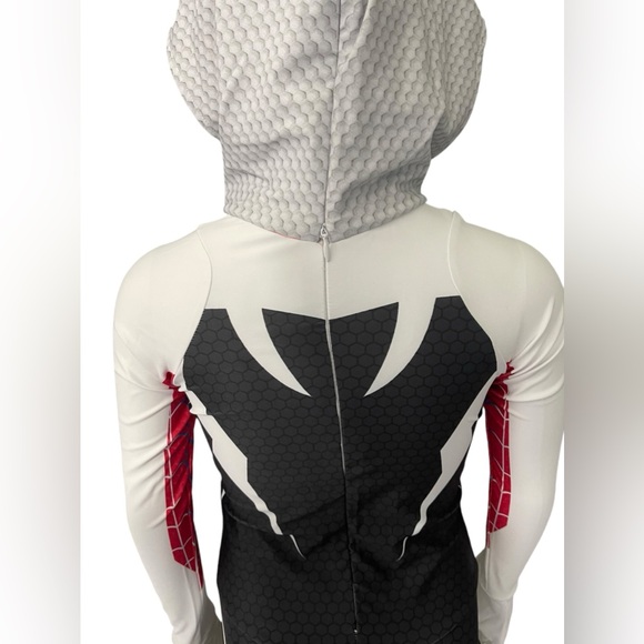 Kids Gwen Stacey Costumes Across The Spider-Verse Gwen Halloween Suit 7-8 years - Picture 10 of 14